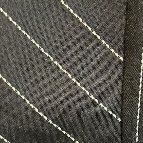 Banana Republic Navy with White Pinstripes Wide Leg Ankle Length Jumpsuit Sz 8P - Picture 7 of 14